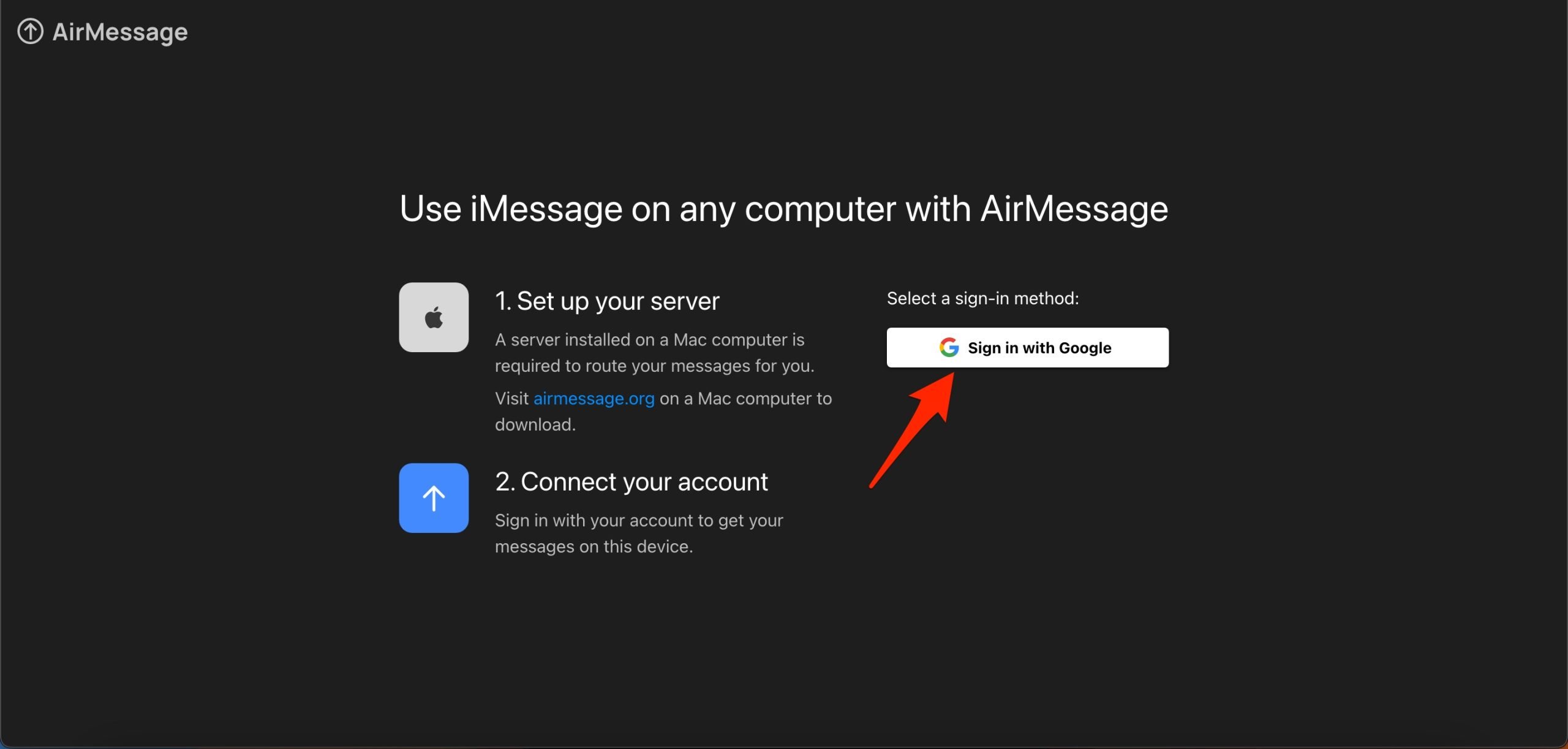 https://web.airmessage.org/