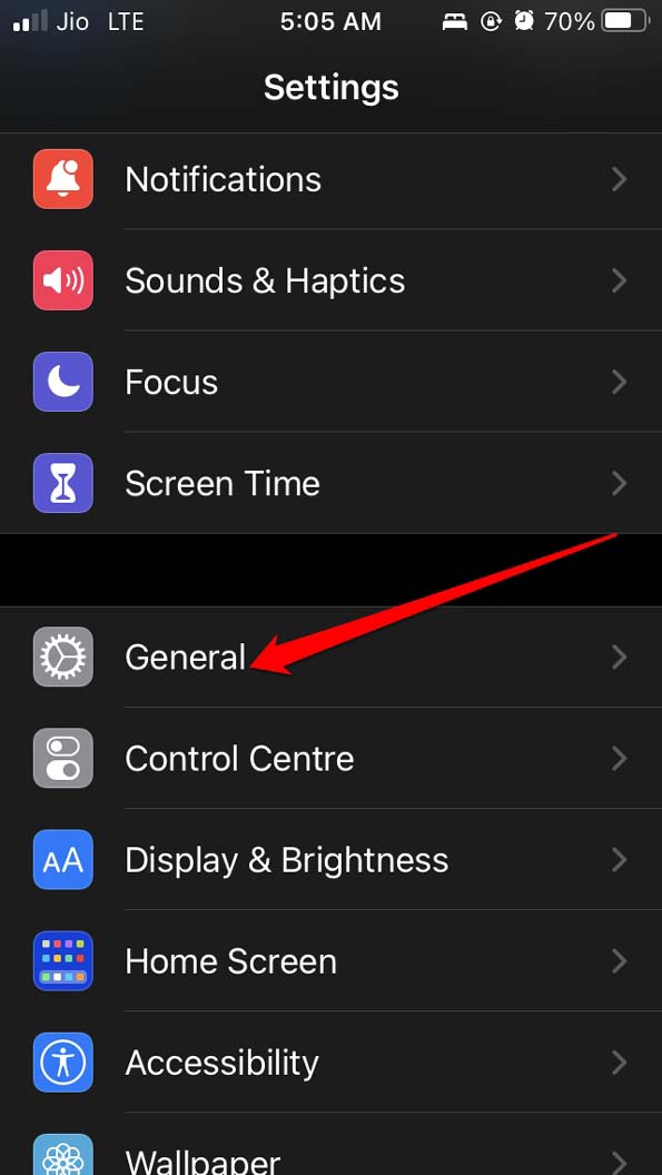 Fix: Cannot Connect iPhone Hotspot with Windows 11 WiFi 16 iOS General settings
