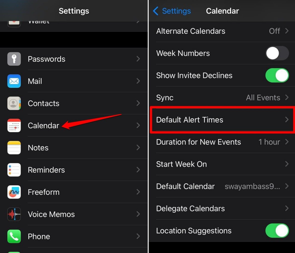 How to Add and See Birthdays on iPhone Calendar 3 iOS calendar default alert times