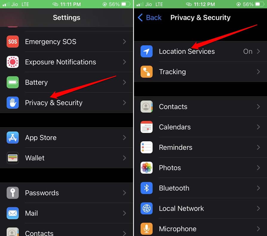 How to Fix Google Maps Keeps Rerouting on Android and iOS? 11 iOS location services settings