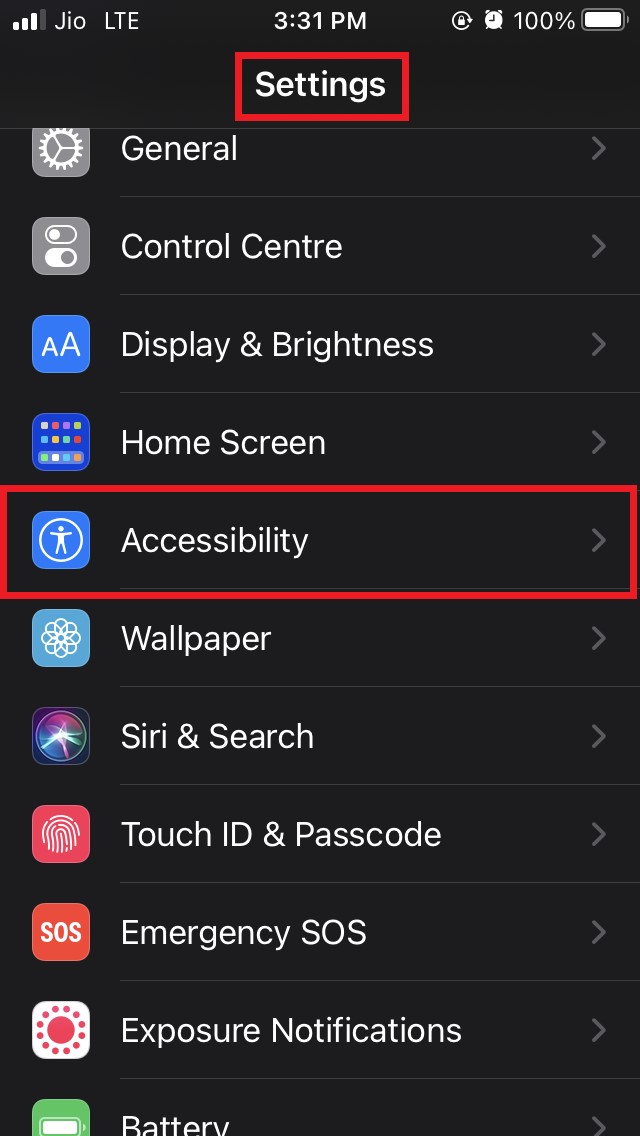 iPhone accessibility