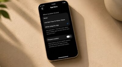 iPhone location permissions