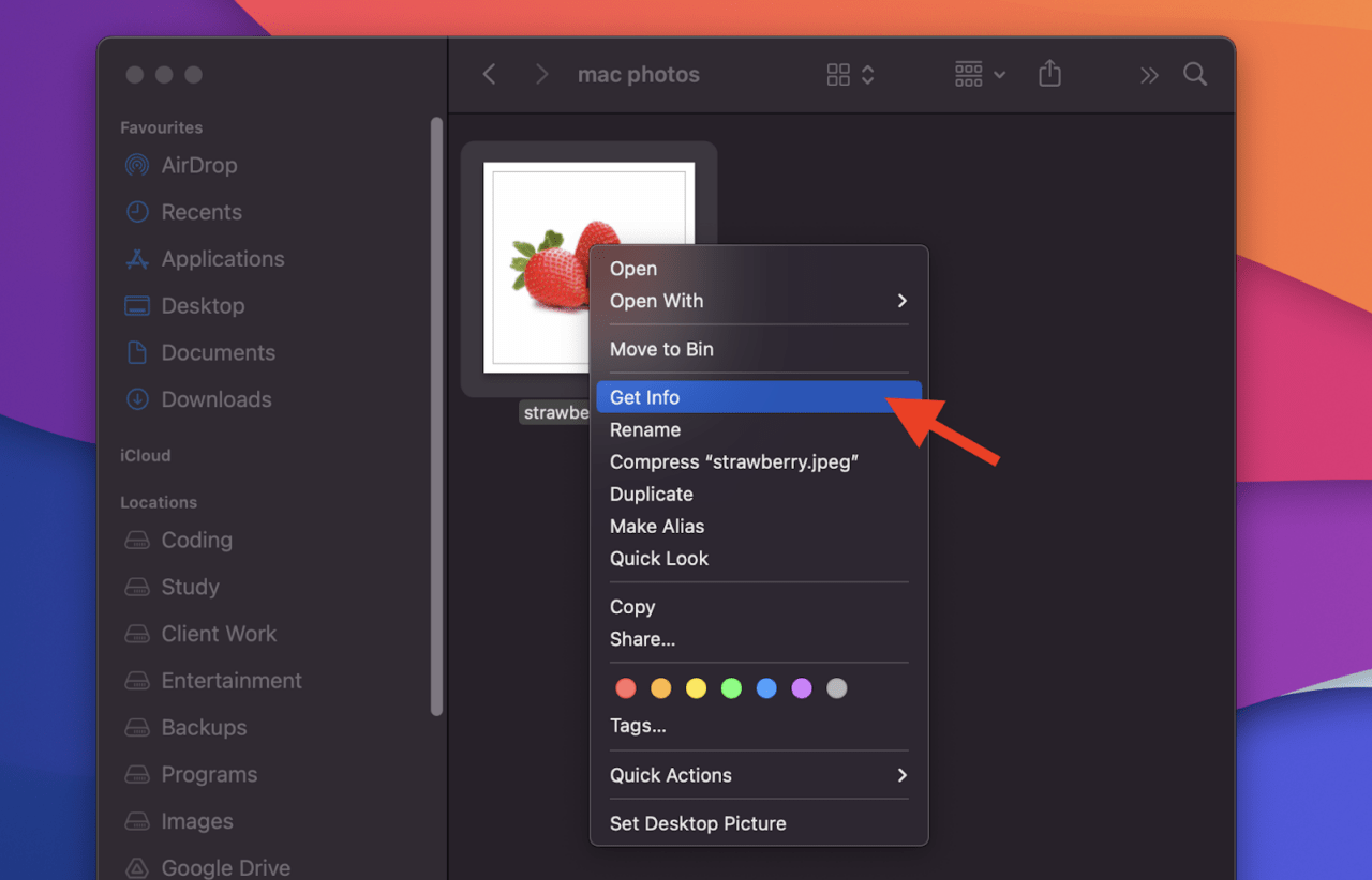 How to Recover Deleted Files on Mac? 2 Get info