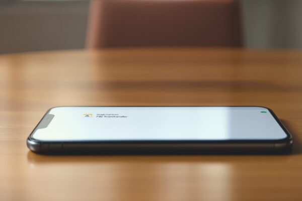A Google Pixel 10 Pro and an iPhone 17 lying flat next to each other on a warm wooden table