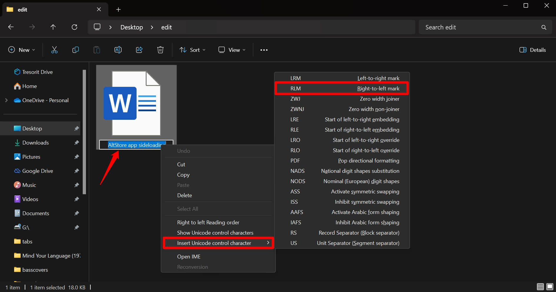 How to Create a File Without Name and Extension in Windows 11 4 insert unicode character as filename