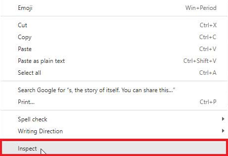 Use Inspect Element