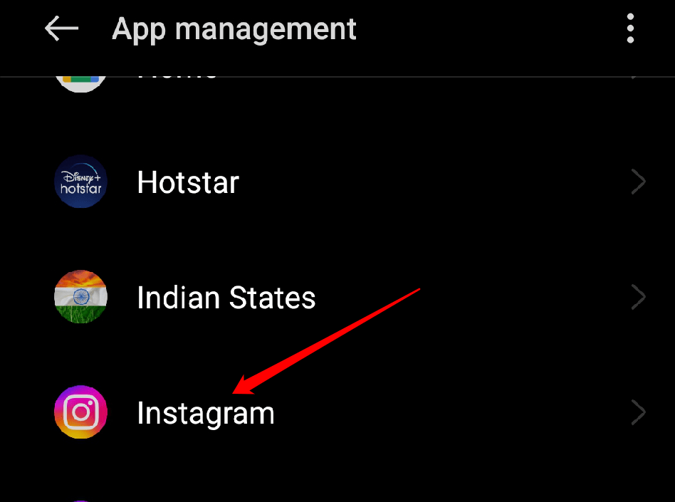 Select Instagram.
