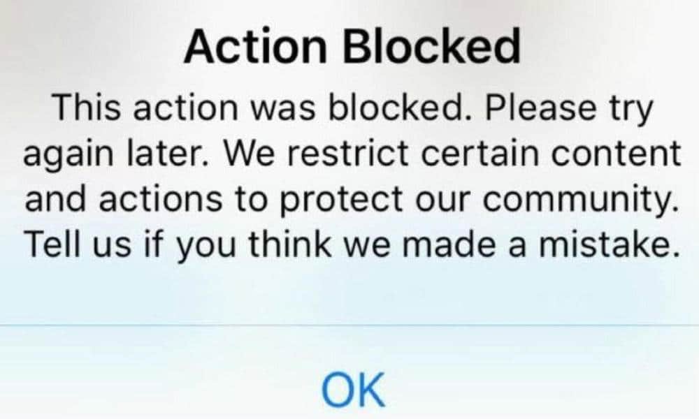 Instagram Action Blocked Message: How To Fix 2 instagram action blocked