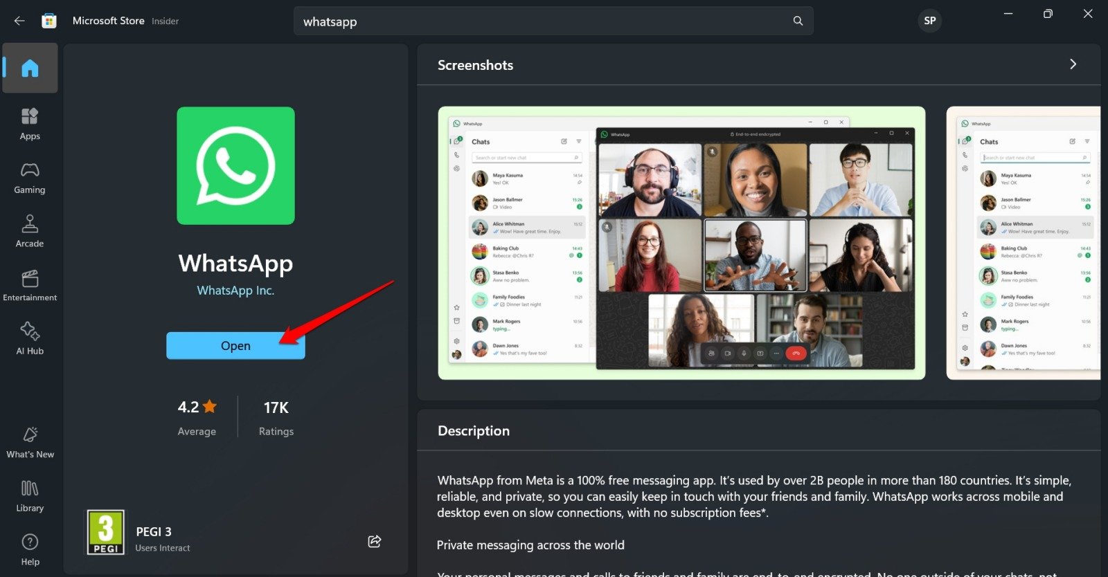 How to Fix WhatsApp Desktop is Not Downloading Images 23 install WhatsApp desktop app from Microsoft Store
