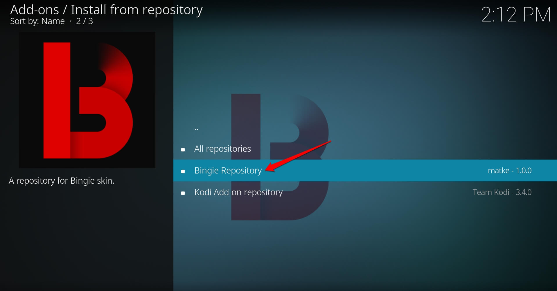 install skin from downloaded repository