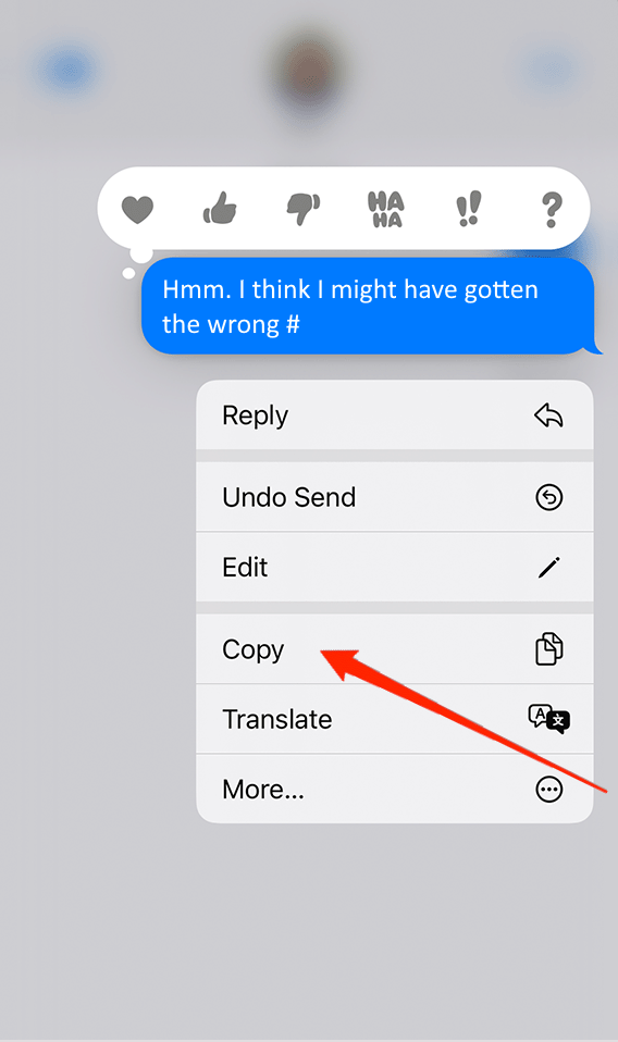 How to Forward Text Message on iPhone? 5 copy text message on iPhone