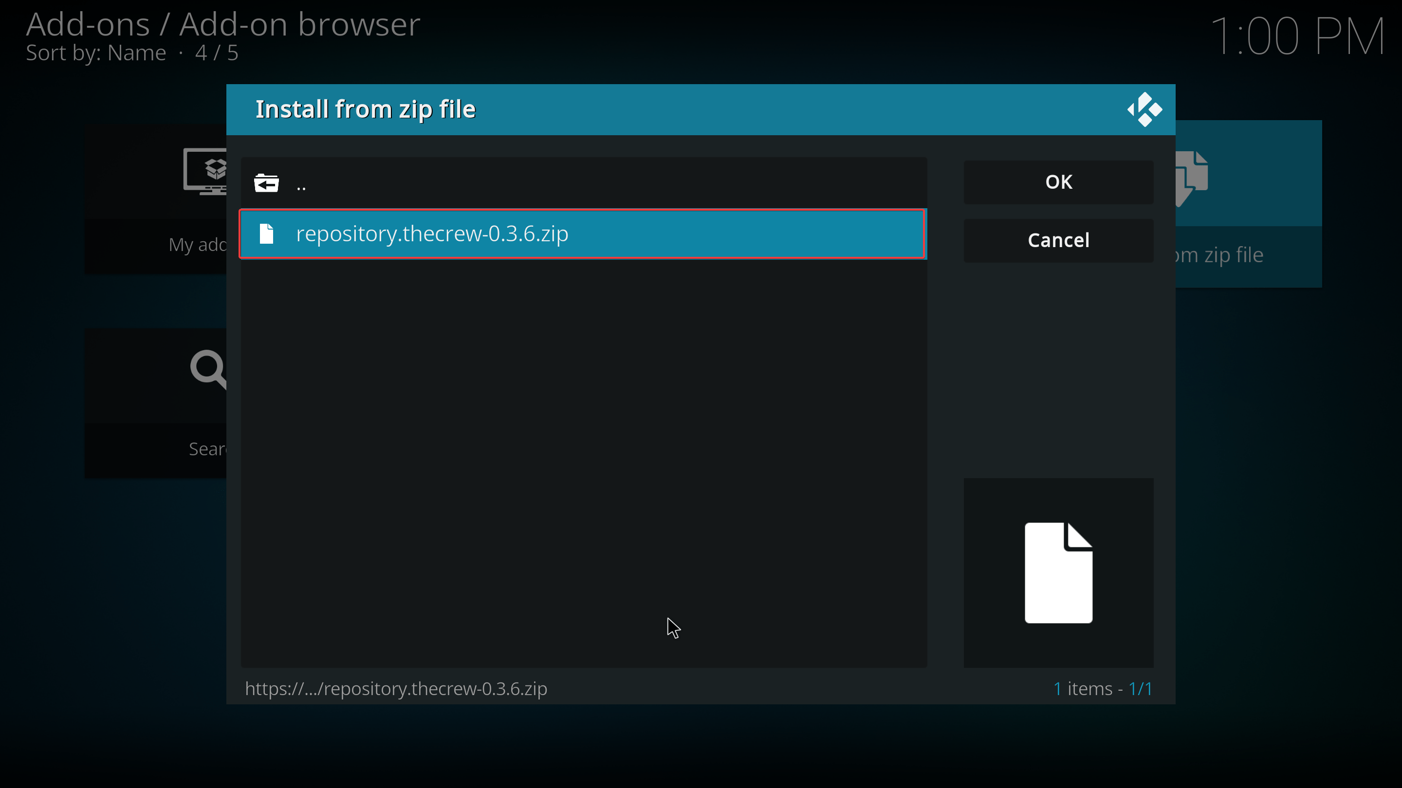 Top 10 Best Free Kodi Movie Addons 16 select the zip file