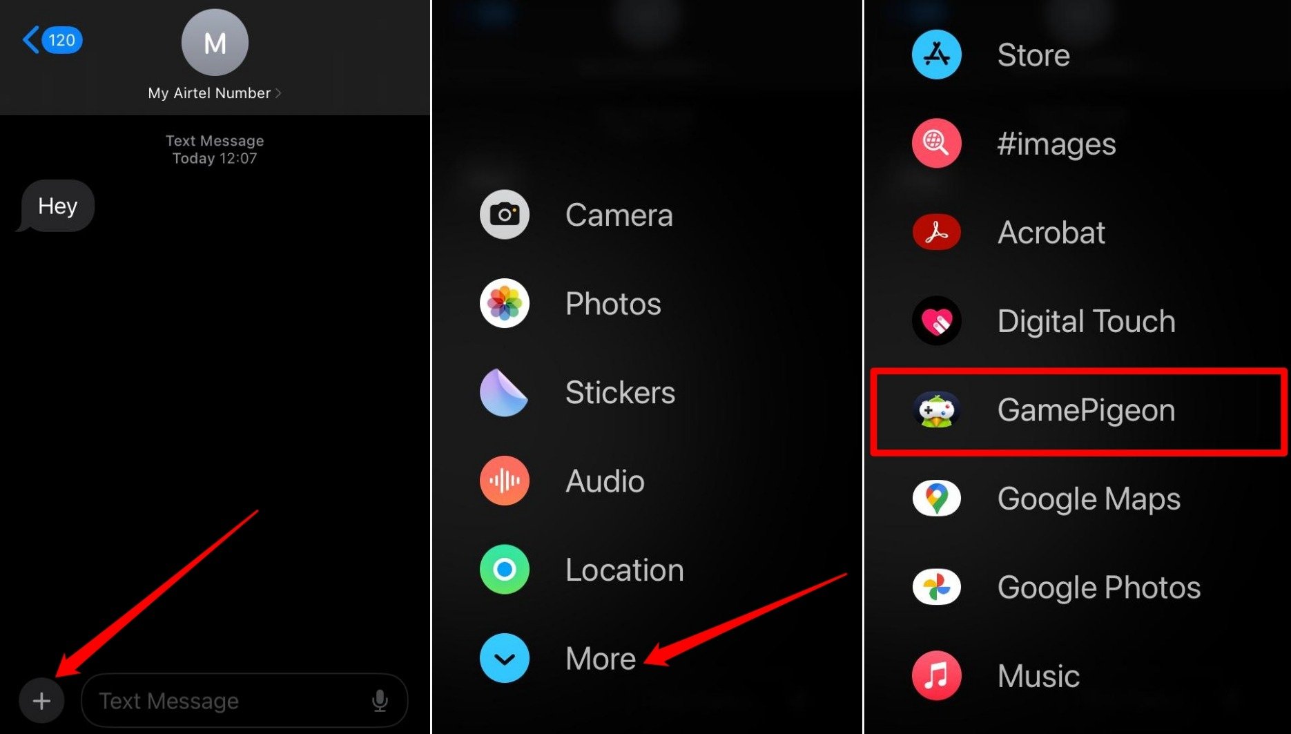 How to Play iMessage Games on iPhone 4 launch gamepigeon in iMessage