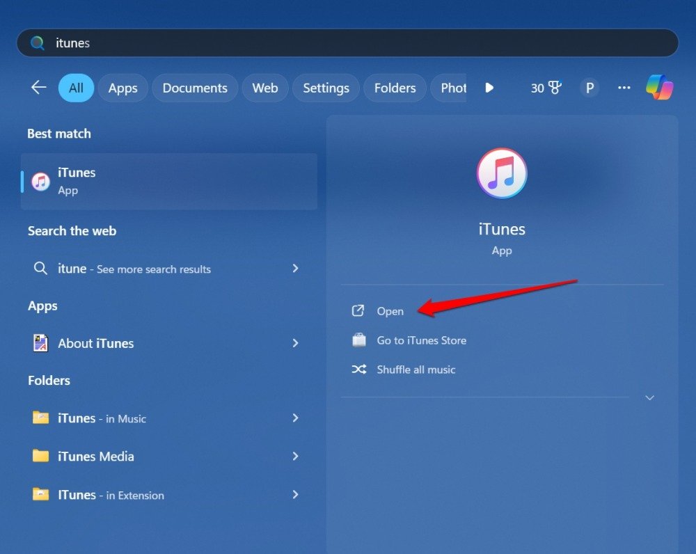 iPhone Stuck on 'Preparing to update' in iOS 18: How to Fix? 8 launch itunes