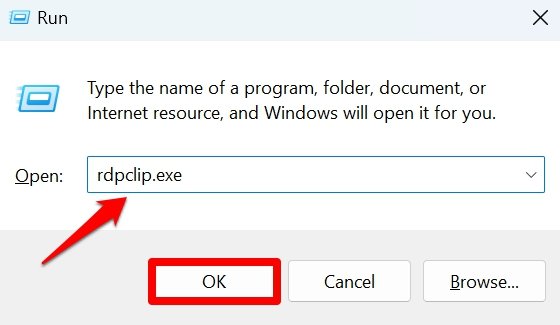 How to Fix Copy and Paste Not Working on Windows 11 10 launch rdpclip process on Windows