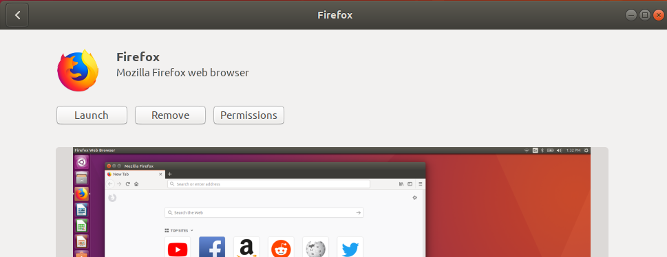 Firefox for Linux | Complete Installation Guide 7 launch, remove, and permission button.