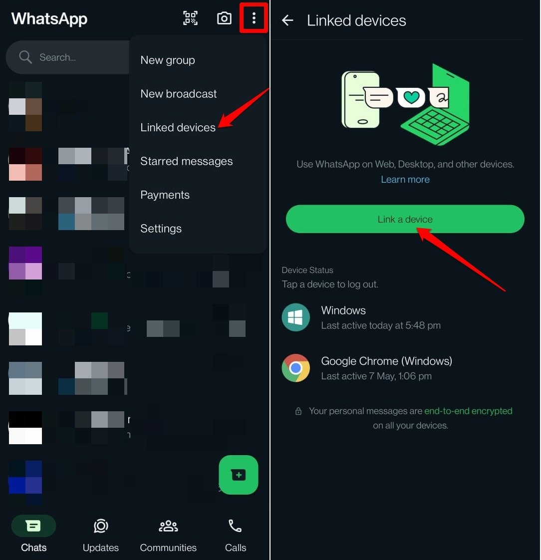 How to Fix WhatsApp Desktop is Not Downloading Images 8 link your PC to use WhatsApp on desktop client
