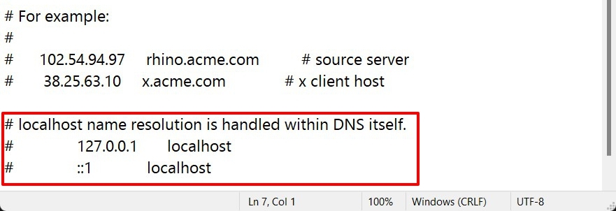 How to Edit the Hosts File in Windows 11? 2 localhost address in hosts file in windows 11