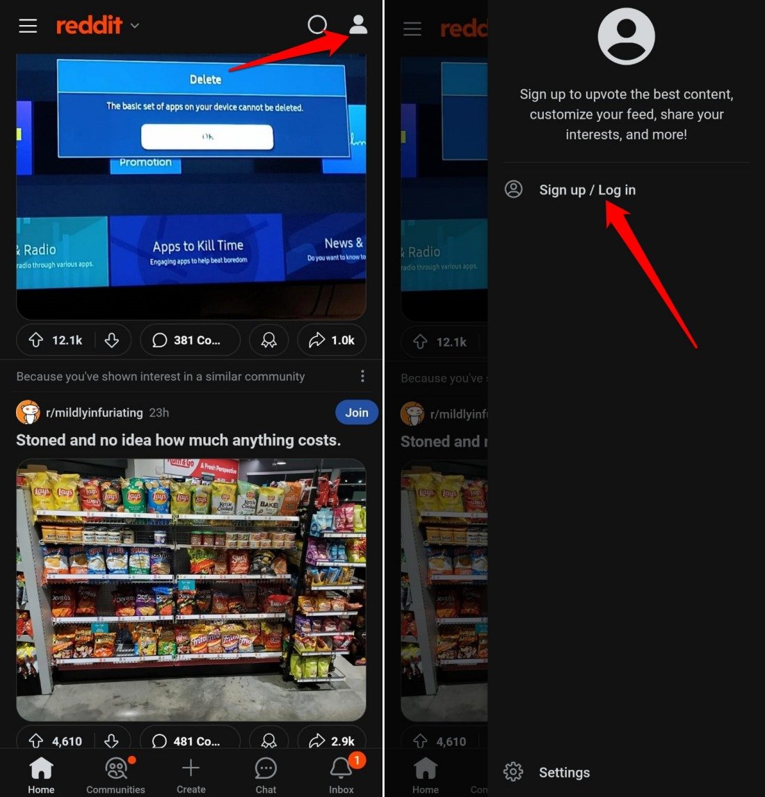 What to do if 'Wow Such Empty" on Reddit Homepage? 6 log into Reddit account