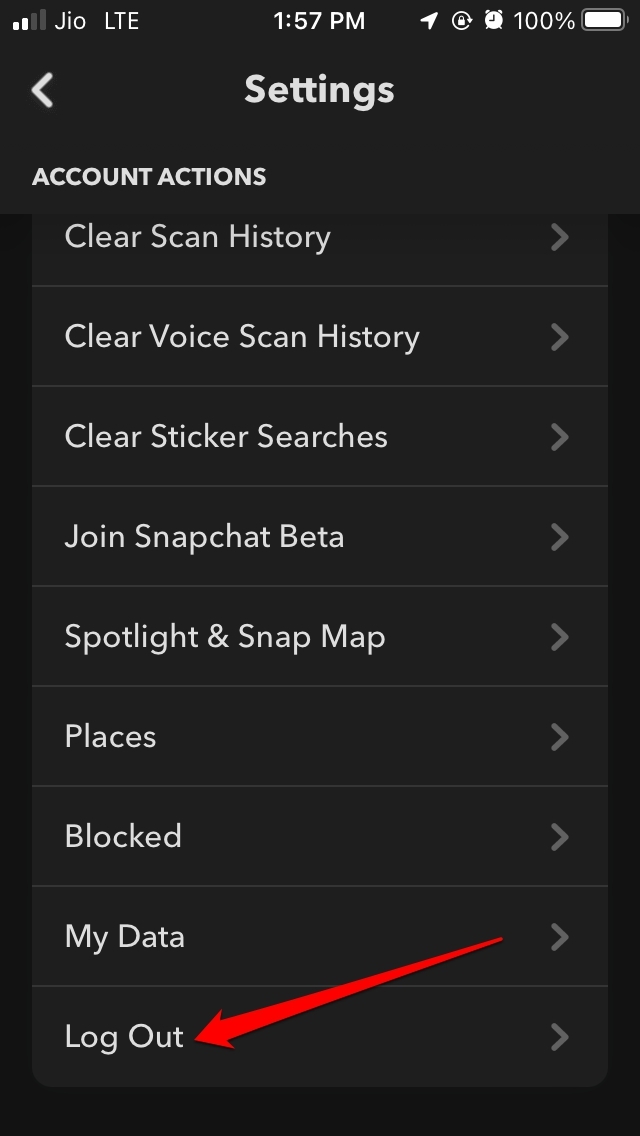 How to Fix Snapchat Notifications Not Working on iPhone 11 log out of Snapchat