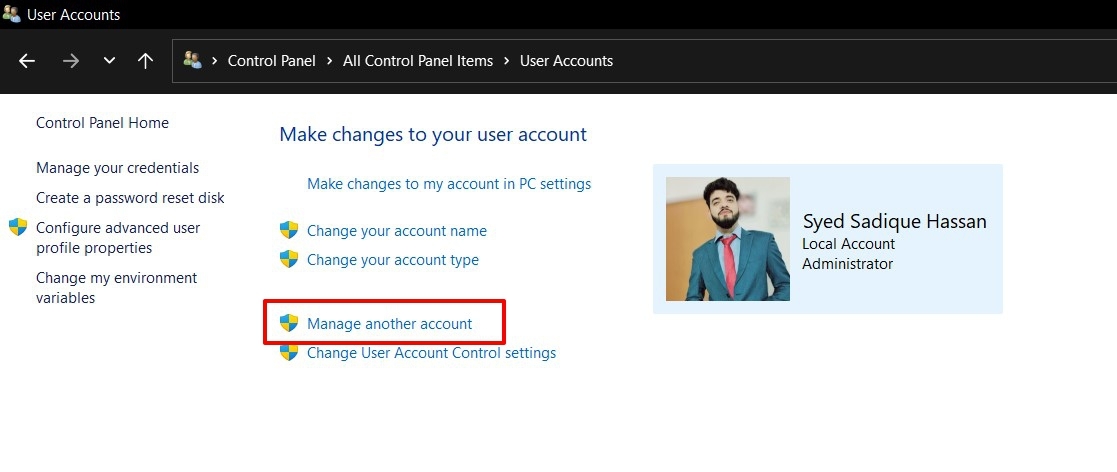 4 Methods to Change your Username in Windows 11 2 manage another account windows 11