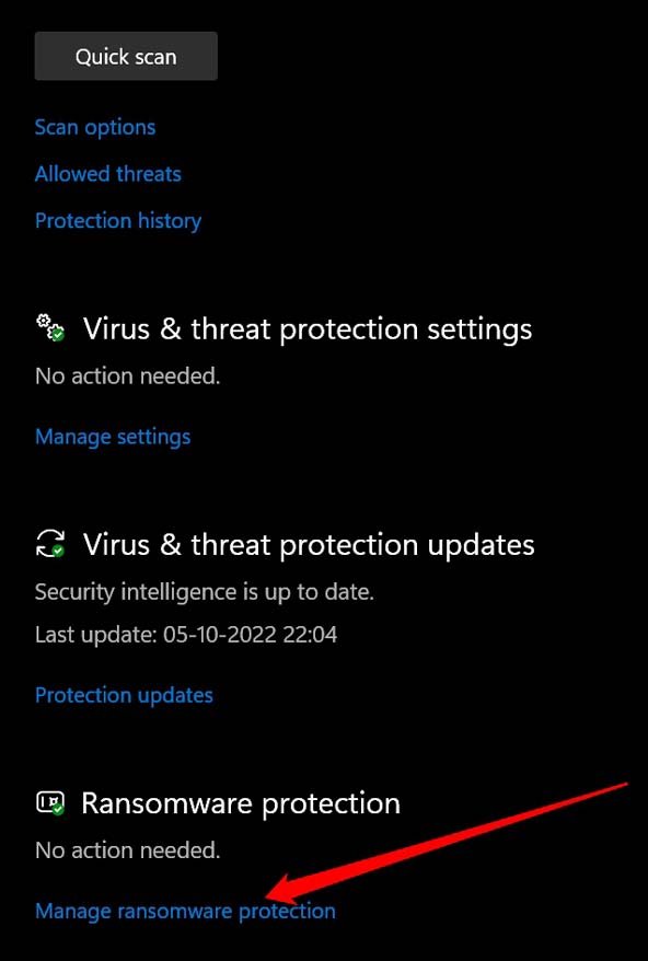 How to Fix Unable to Rename Folders on Windows 11? 17 manage ransomware protection