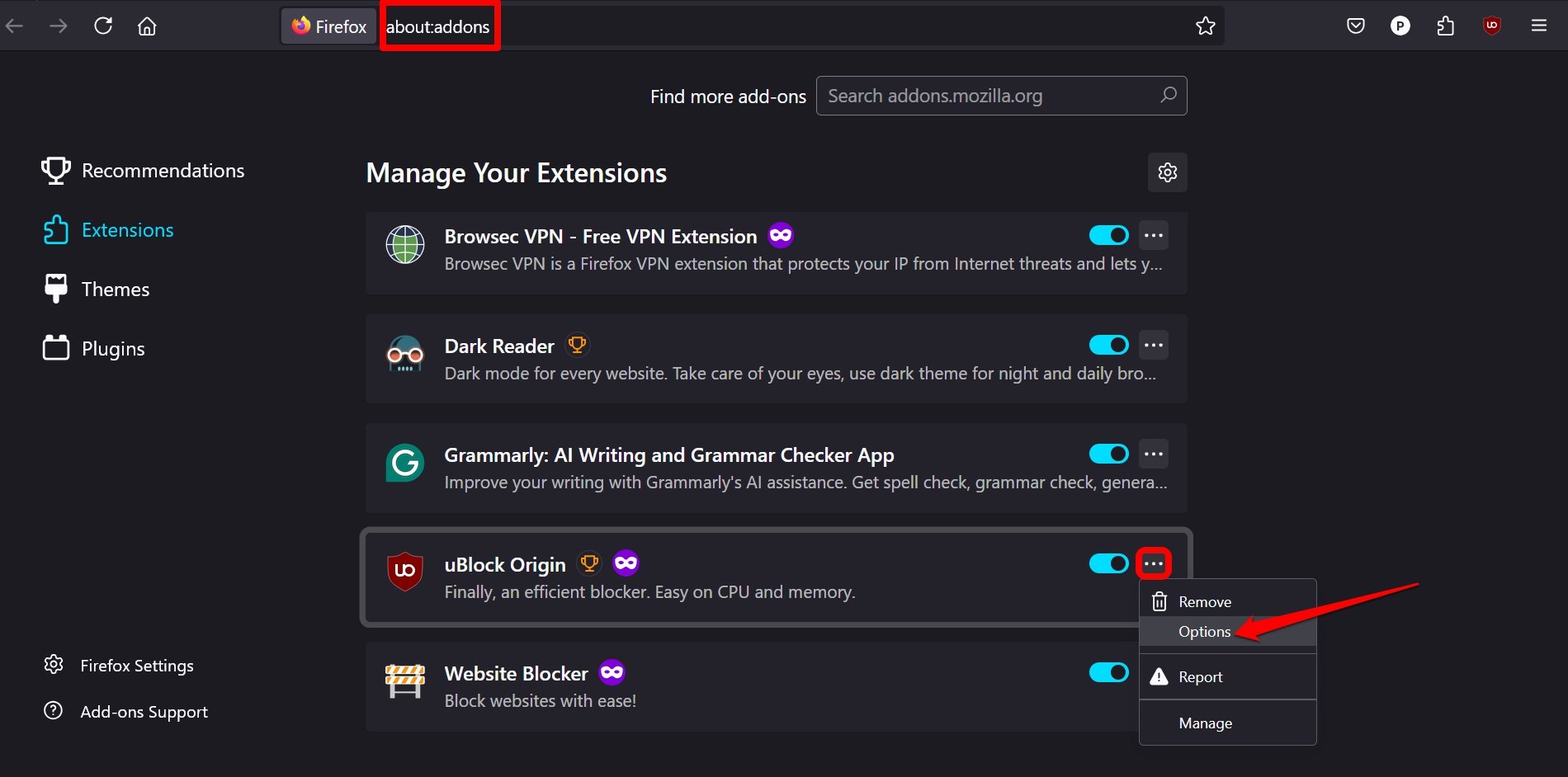 How to Fix YouTube Comment Showing Black Text in Dark Mode? 9 manage ublock origin settings