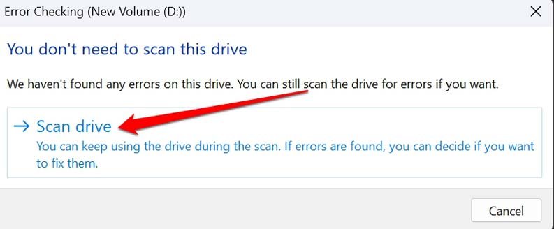 How to Fix 'Location is Not Available' Error in Windows 11? 5 manually scan drive for bad sectors