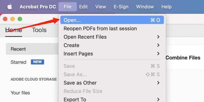 5 Ways to Remove Password from PDF File on Mac 2 Click on files and go to Documents.