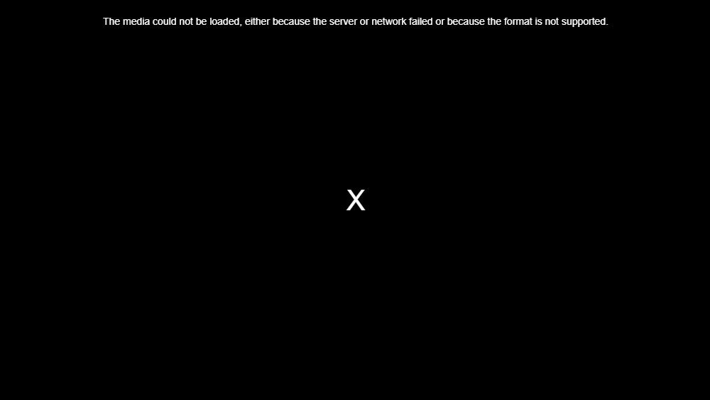 media could not be loaded error