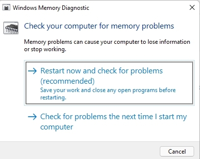 memory diagnostic
