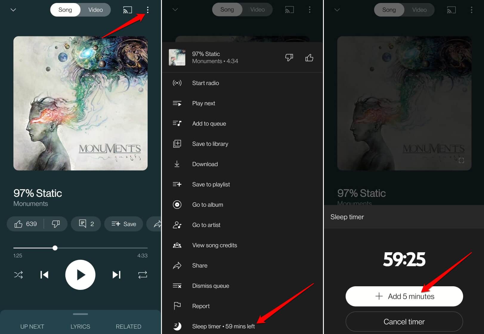 How to Set Up a Sleep Timer in YouTube Music 3 modify sleep timer on YouTube Music