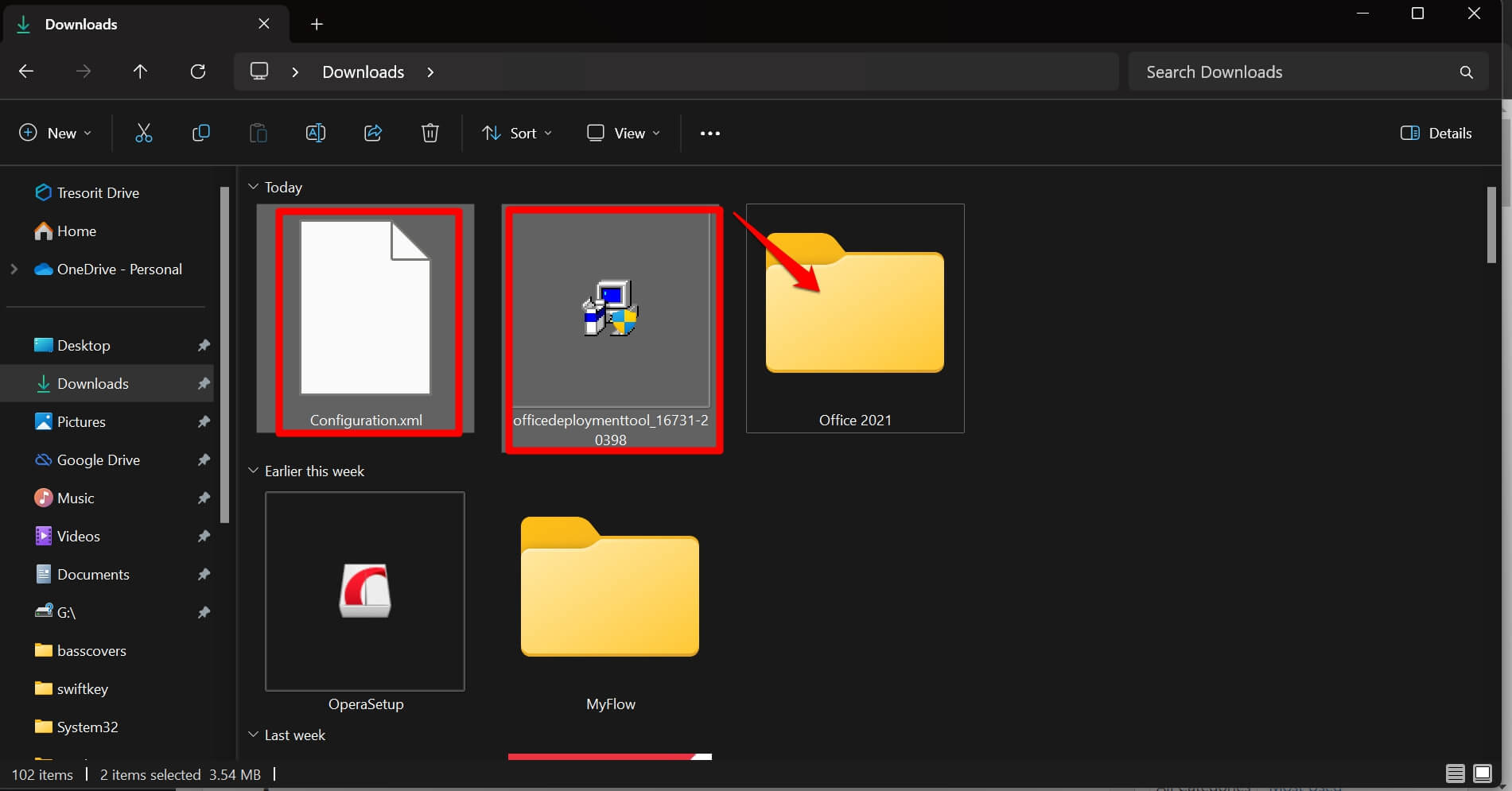 How to Download and Install MS Office Professional 2021 for Free 14 move the configuration file and office deployment tool to single folder