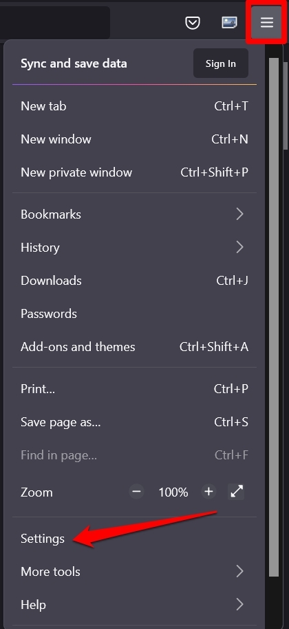 mozilla settings