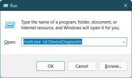 How to Fix Windows 11 Cast to Device Not Working? 6 msdt.exe -id DeviceDiagnostic
