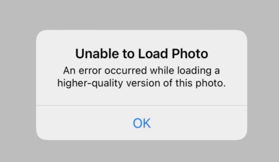 How to Fix 'An Error Occurred while Loading a Higher Quality Version of This' on iPhone? 2 An Error Occurred while Loading a Higher Quality Version