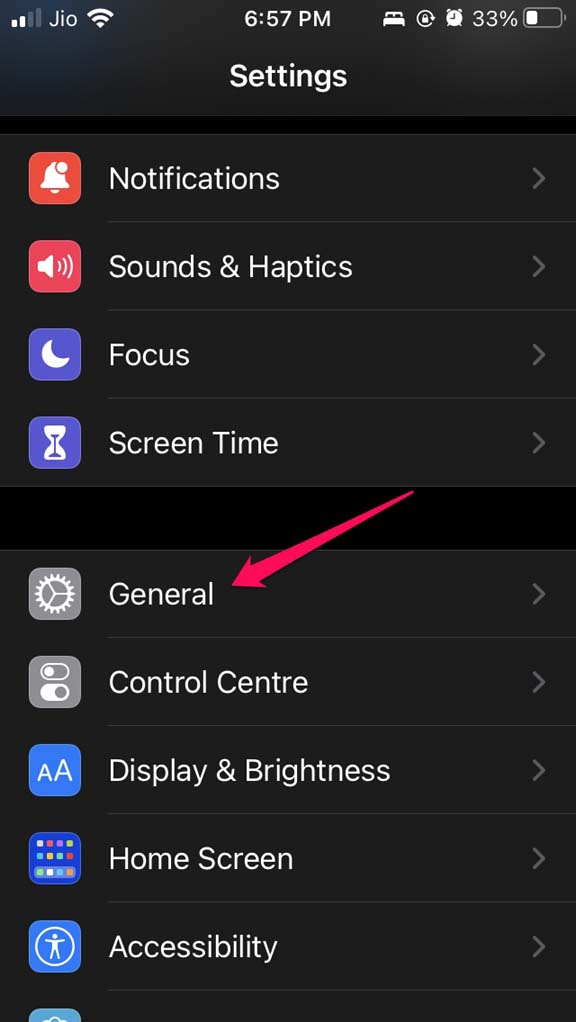 How to Fix Siri Not Playing Music from Apple Music? 2 navigate to General