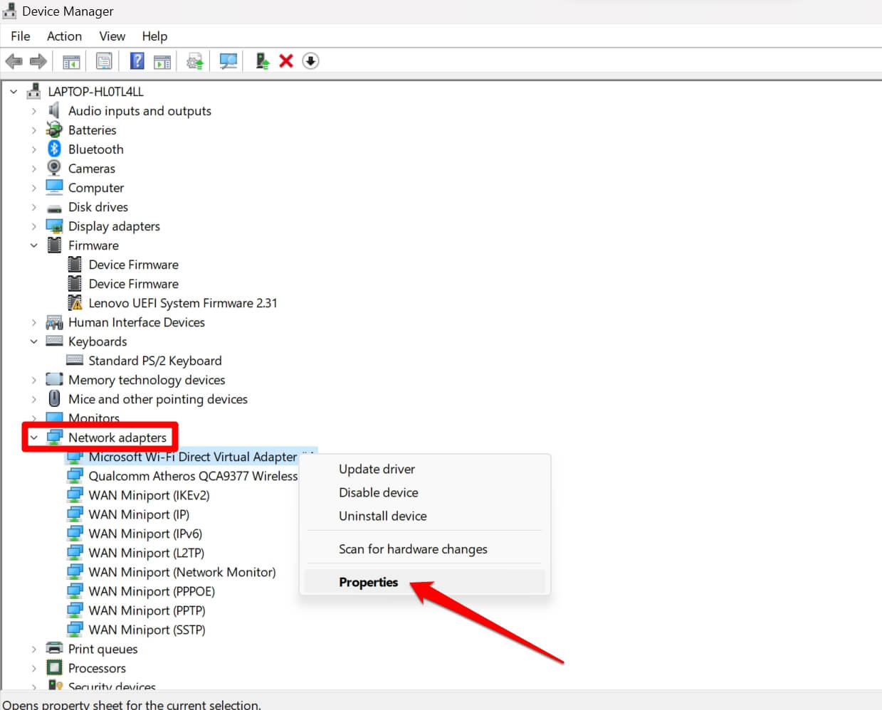 How to Fix Windows PC Randomly Waking Up from Sleep? 17 network adapter properties