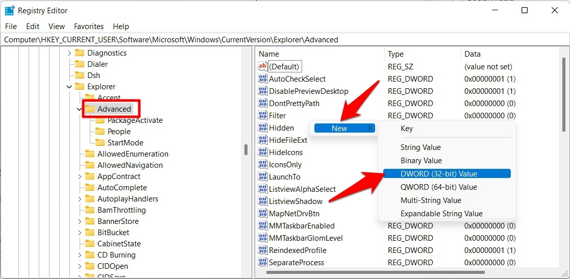 new d word file windows 11 advanced directory