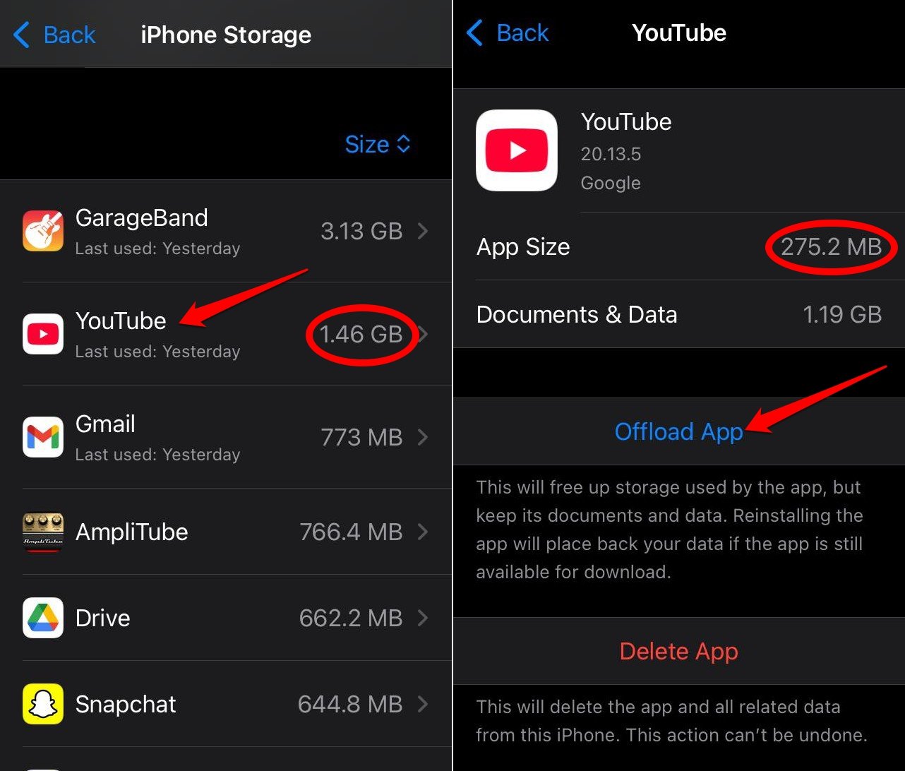 5 iPhone Settings I Changed to Make My Old iPhone Super Fast 14 offload YouTube app on iOS