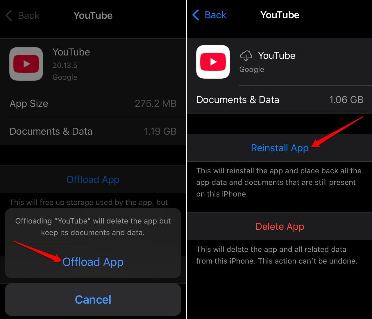 5 iPhone Settings I Changed to Make My Old iPhone Super Fast 15 offload and reinstall YouTube for iOS