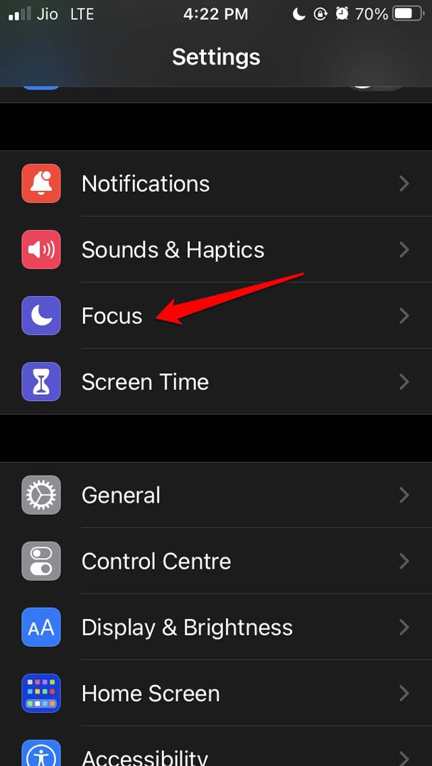 How to Fix Focus Mode Not Working on iOS 15? 2 open Focus Mode settings in iOS 15