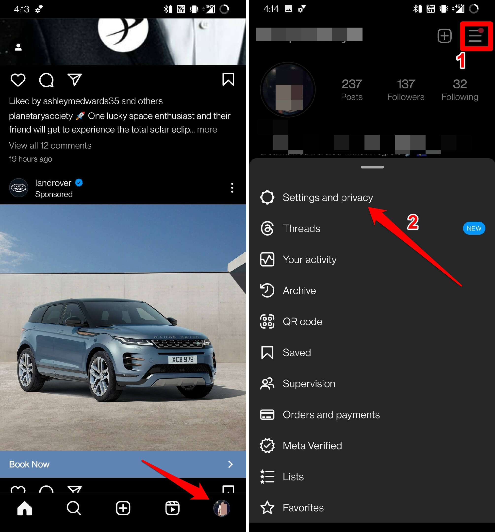 How to Fix "Suspected Automated Behavior" Message on Instagram? 3 open Instagram settings and privacy