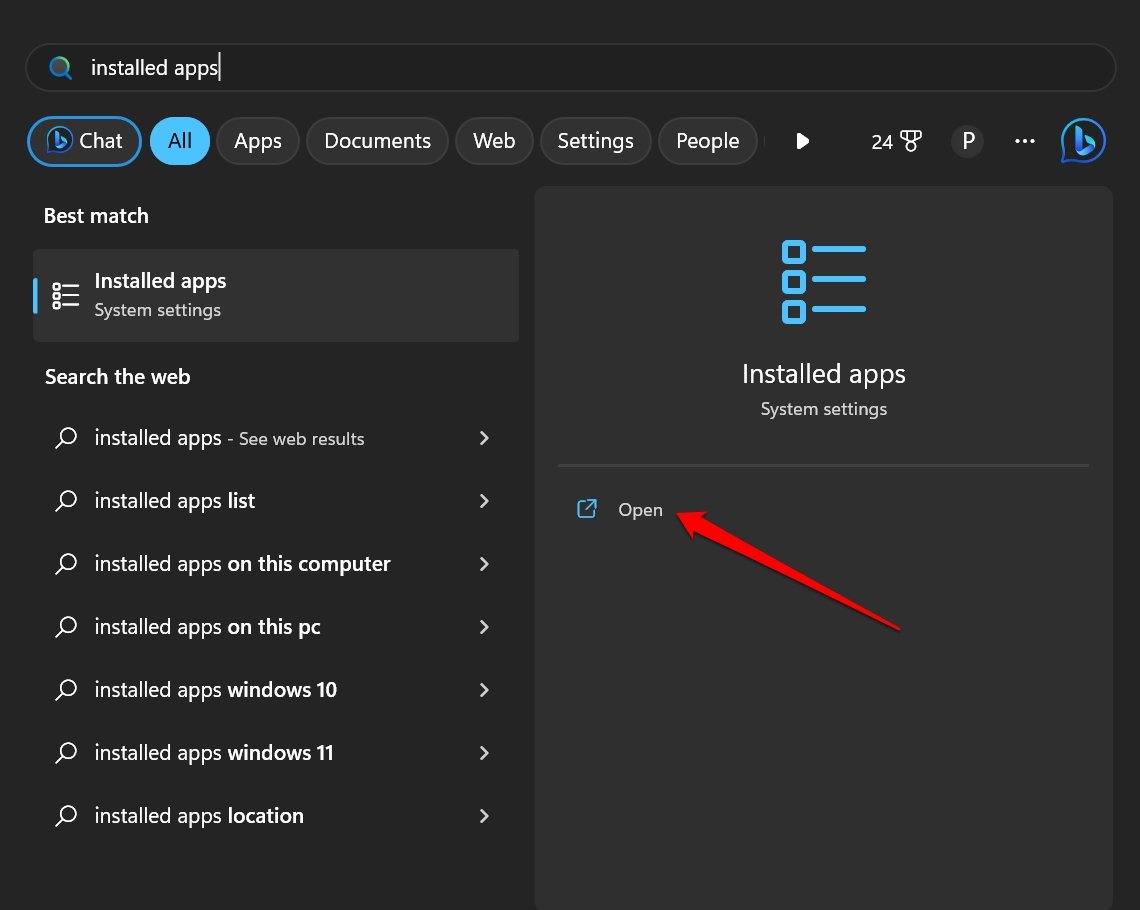 How to Fix 'Windows Media Player Has Stopped Working' Error on Windows 11 25 open Installed apps on Windows 11
