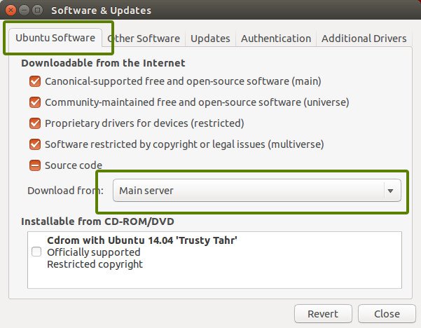 How to Fix All App Installation Errors in Linux? 9 open Software & Updates and select the Main server from the drop-down menu of the 'Download from' label