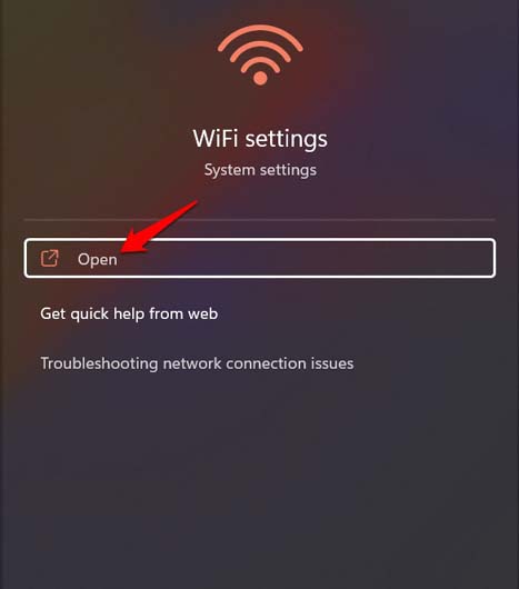 How to Fix ‘Looks Like You’re Stranded’ Xbox App Error on Windows 11? 13 open WiFi settings
