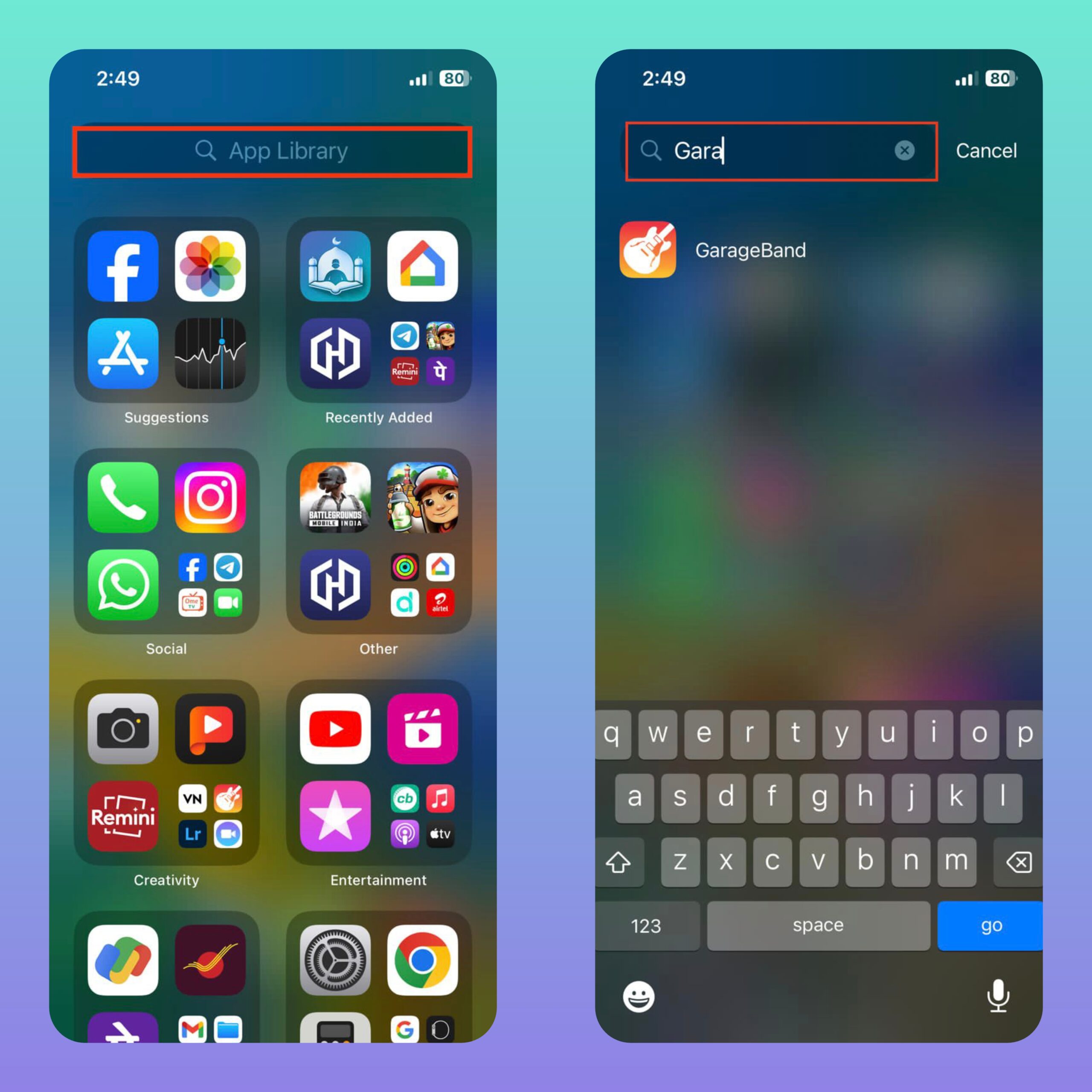 How to Hide and Unhide Apps on iPhone 5 open apps from the app library