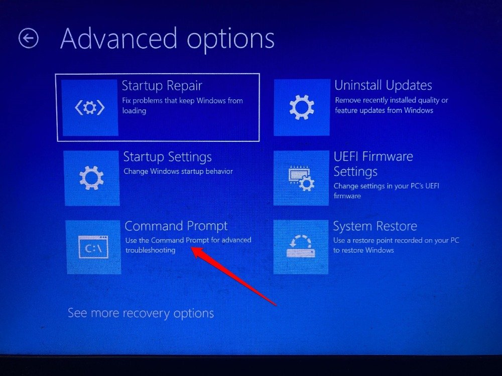 How to Fix Startup Repair Can’t Repair This Computer Automatically in Windows 6 open command prompt from Windows advanced options