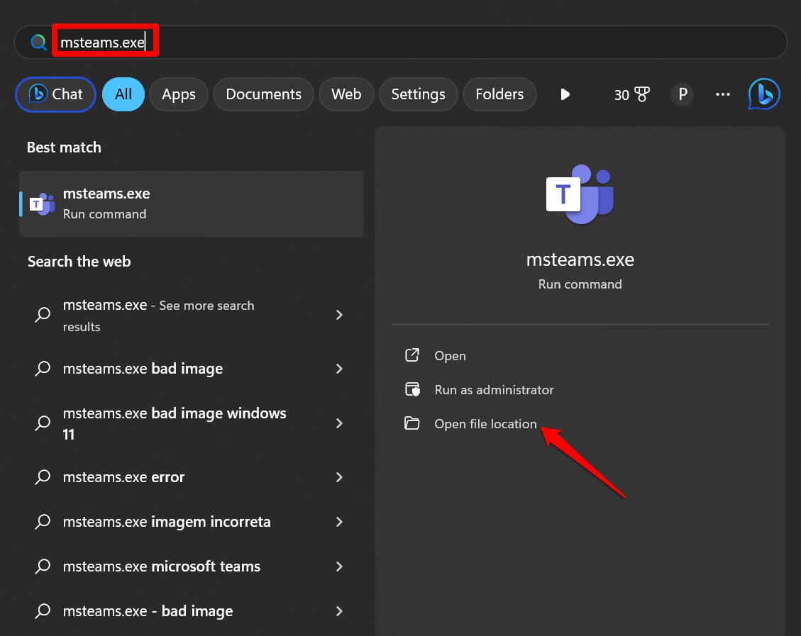 How to Fix "We’ve Run Into an Issue" Error in Microsoft Teams on Windows? 7 open file location of microsoft teams
