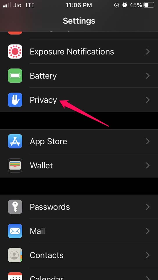 iOS 15 Battery Discharging Quickly: How to Fix 4 open privacy settings